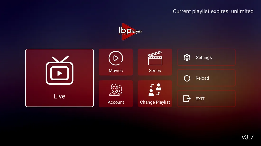 IBO Pro Player app op Android TV