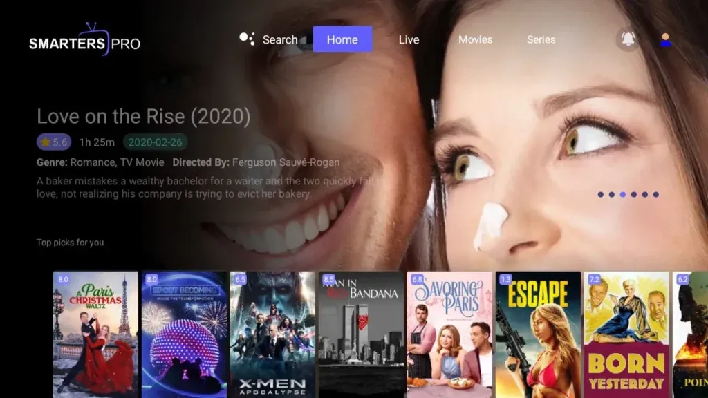Smarters Pro app op Android TV