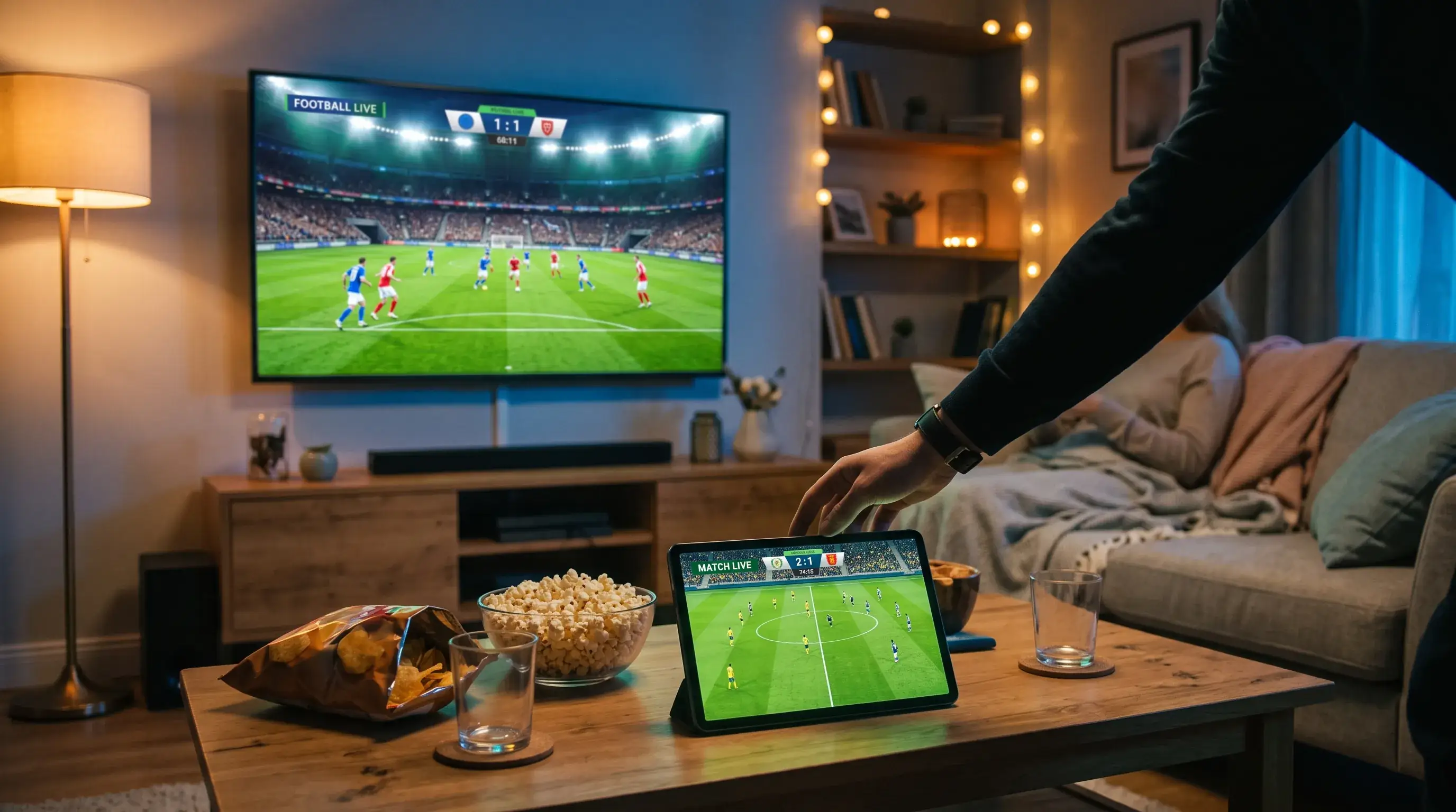 Twee wedstrijden tegelijk volgen op tv en tablet tijdens de slotronde