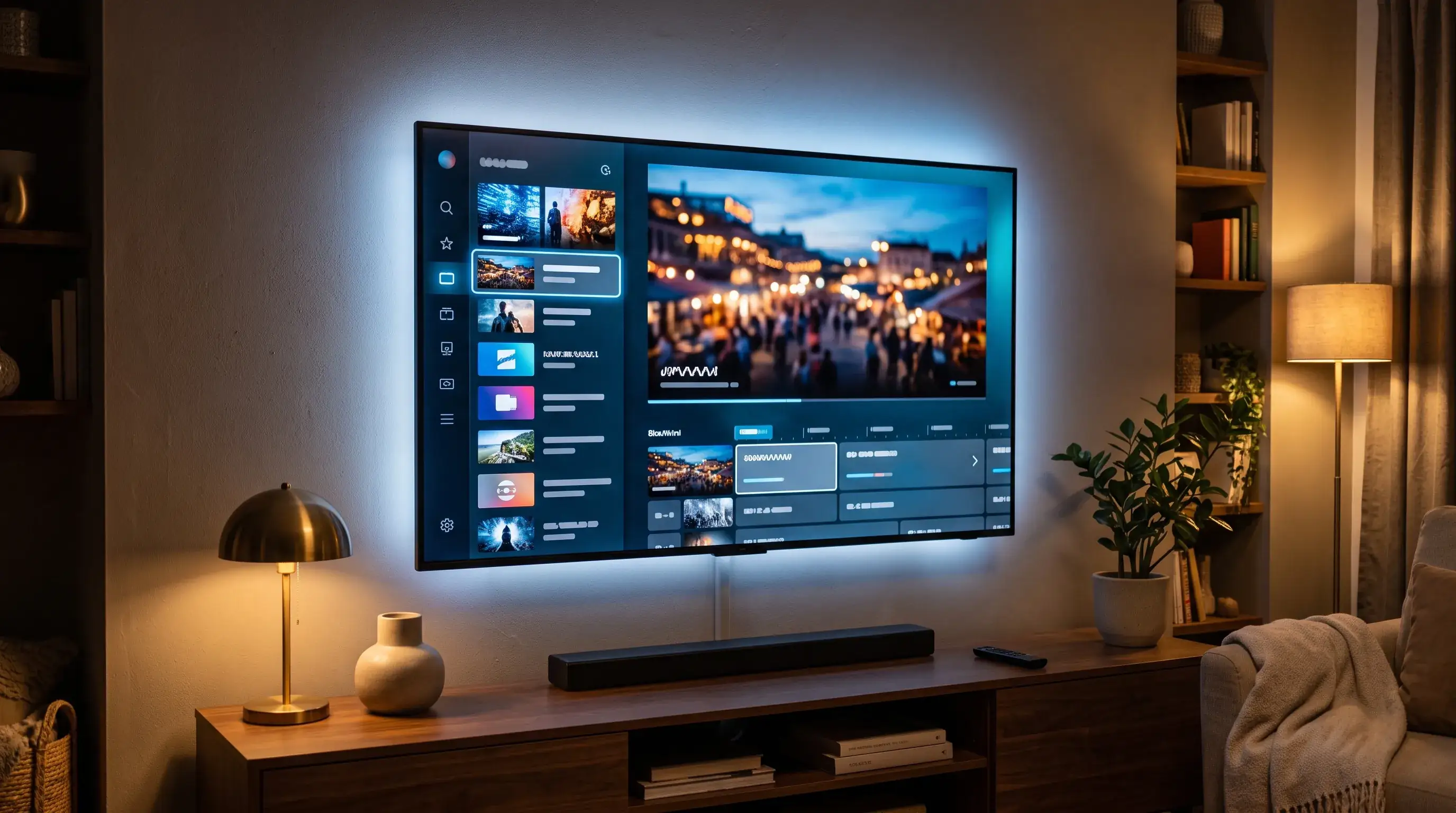 Live TV overzicht met tv-gids in IPTV Smarters Pro