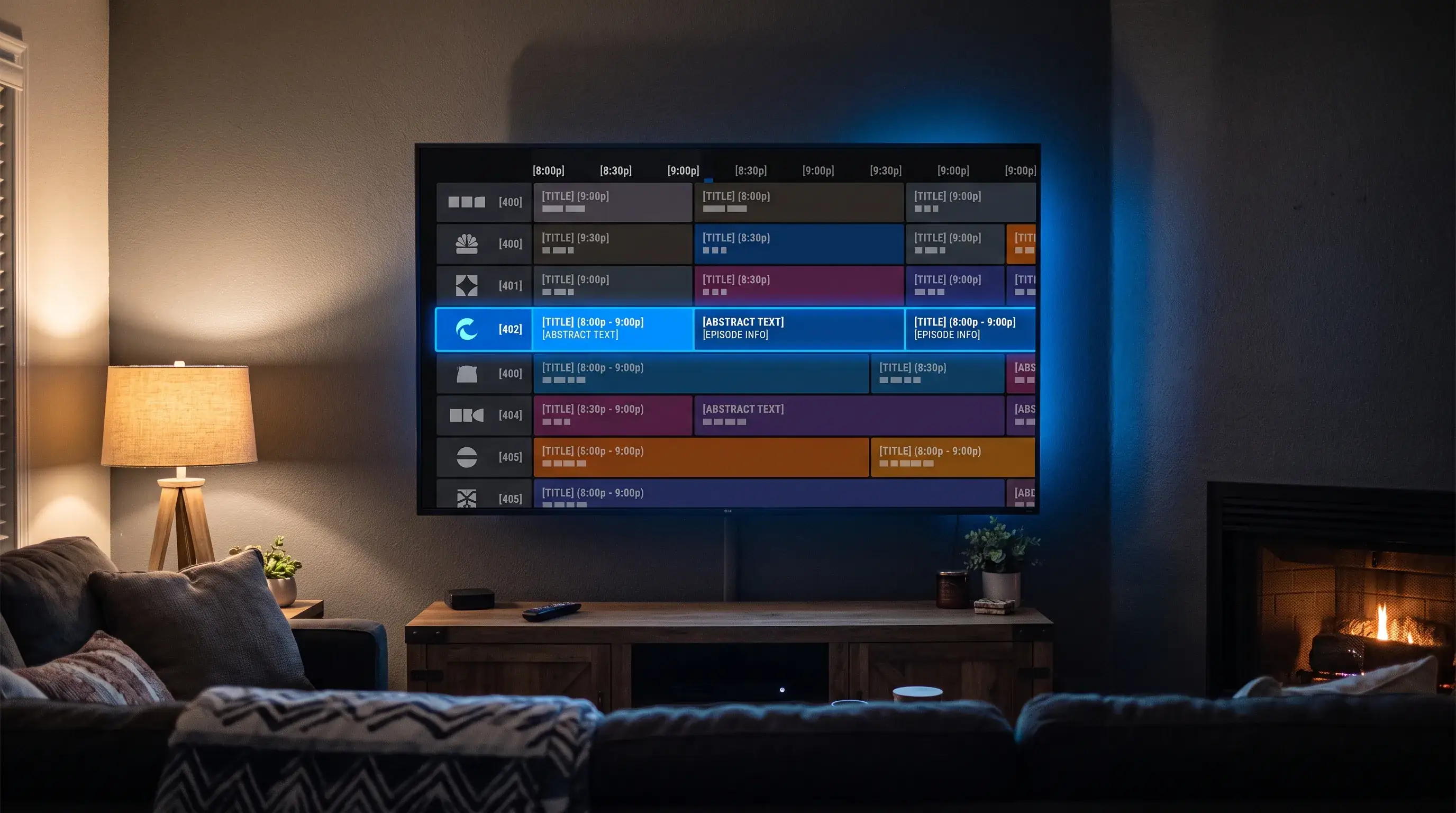 EPG programmagids weergave in TiviMate